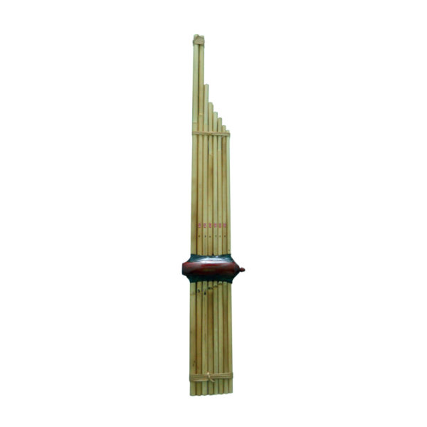 แคนไม้ไผ่8เต้าทองเดี่ยว Khaen Bamboo 8tao Reed Copper I 91cm. 
