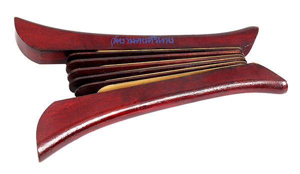 กรับพวงไม้ชิงชัน+ซีกทองแตระ Klab Phuang Rosewood+Brass 20cm. 