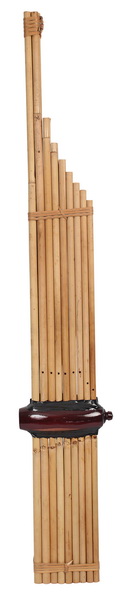 แคนไม้ไผ่9เต้าเงินเดี่ยว Khaen Bamboo 9tao Reed Silver I 91cm. 